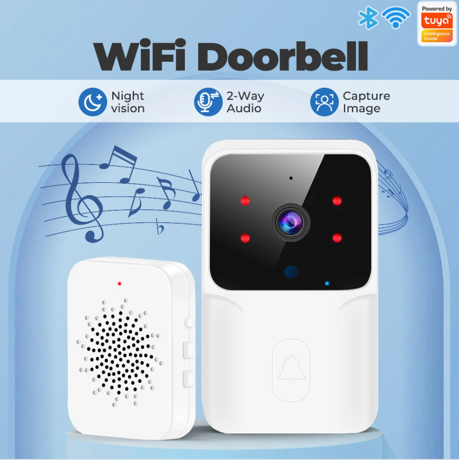 Tuya Doorbell Wireless Wifi Doorbell High-Definition Anti-Theft Door Bell