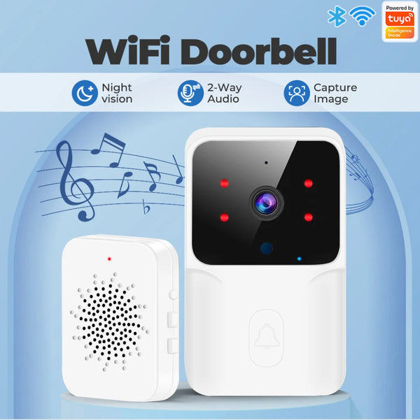 Tuya Doorbell Wireless Wifi Doorbell High-Definition Anti-Theft Door Bell