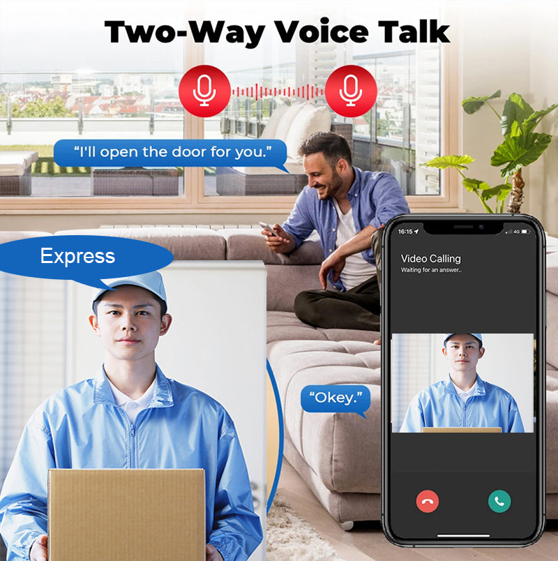 Tuya Doorbell Wireless Wifi Doorbell High-Definition Anti-Theft Door Bell